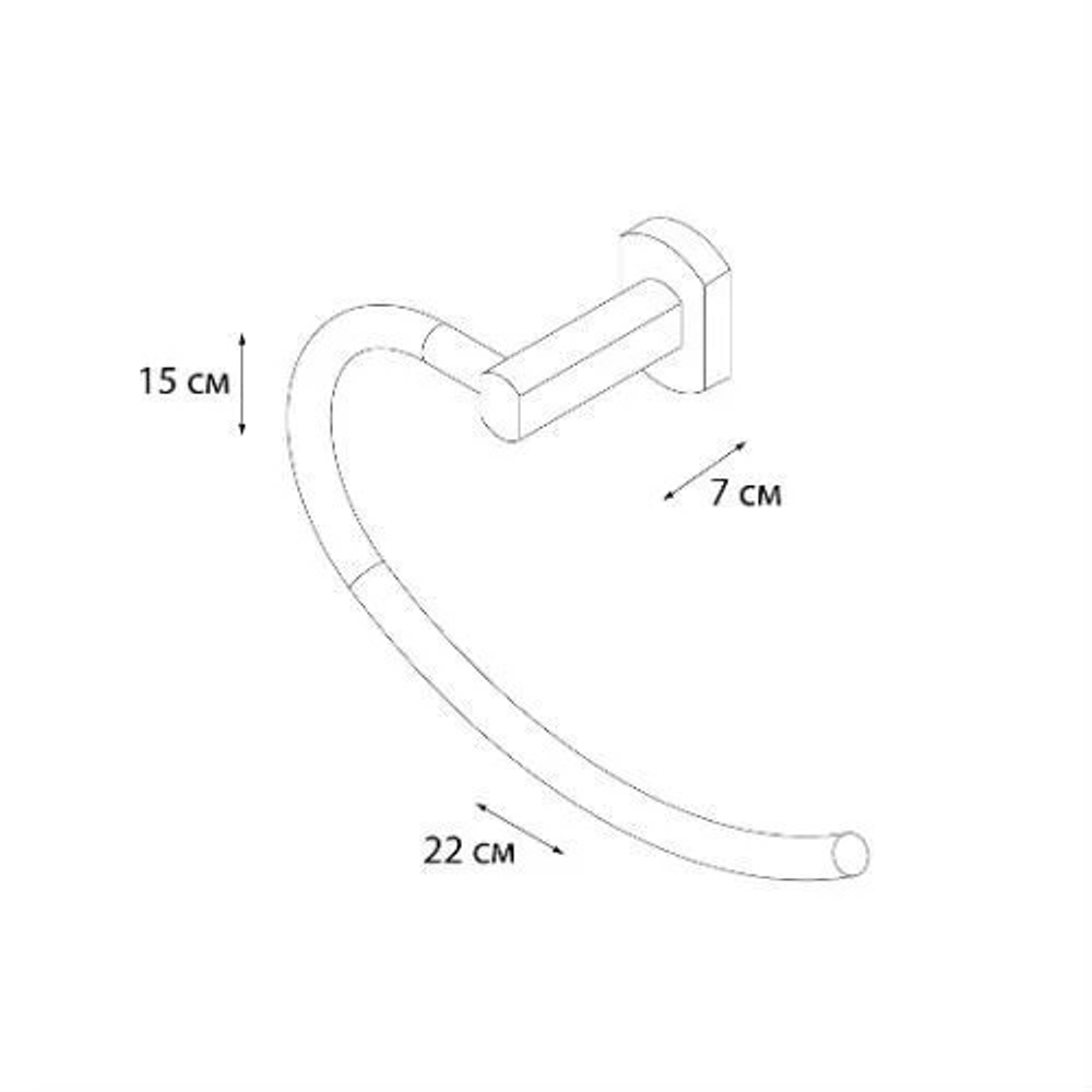"CORAL" Полотенцедержатель кольцо GR-7011
