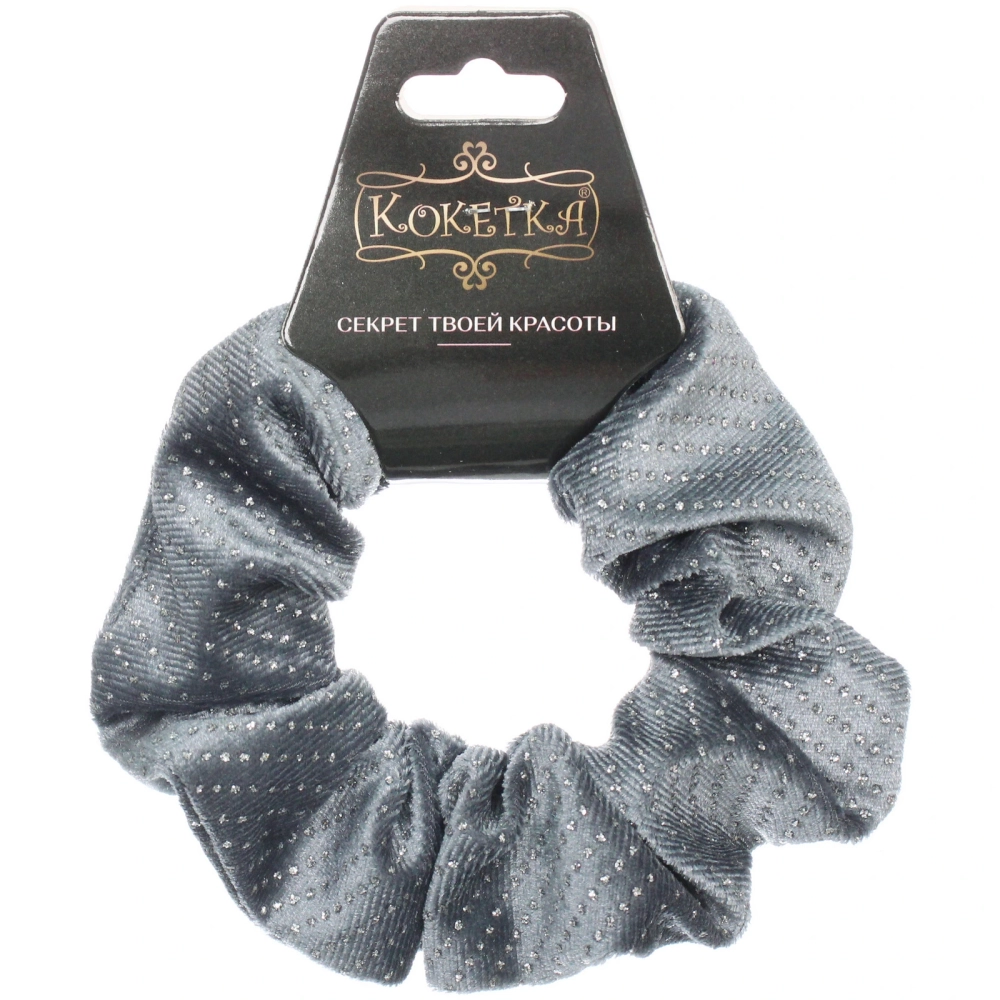Резинка для волос бархатная «DesignPRO», цвет серый, d-10см