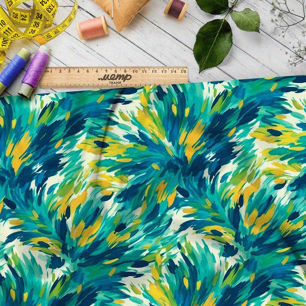 Ткань премиум габардин чарующие танцы ветра