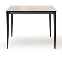 "Малага" обеденный стол из HPL 90х90см, цвет "дуб", каркас черный