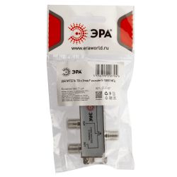 Делитель ТВ ЭРА 3 ответвления под F разъём 5-1000 МГц упаковка 1 шт.