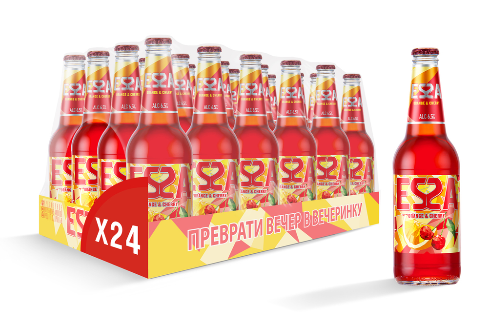 Пиво "ESSA" Апельсин вишня 0,4л. с/т (24шт., в упаковке)