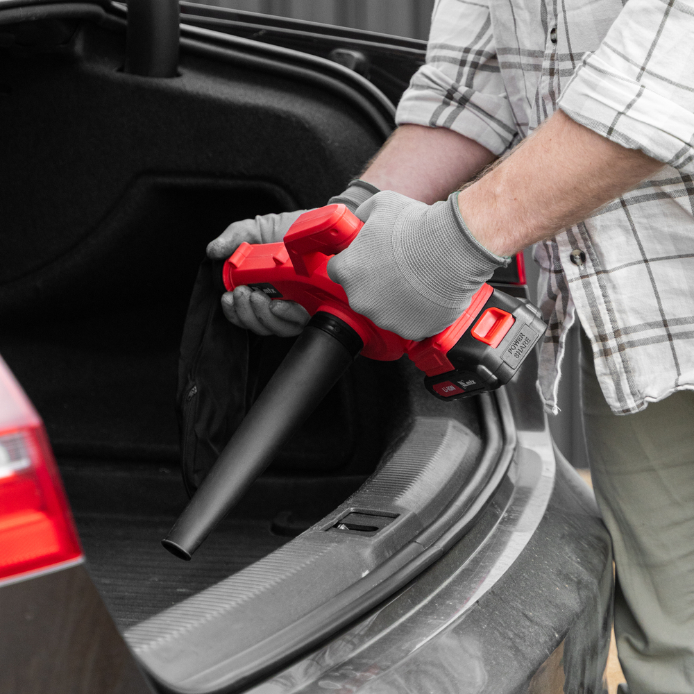 Воздуходувка-пылесос акк. портативная, LB-185, 35 м/с, 170 м3/ч, Li-Ion, 20 В // MTX