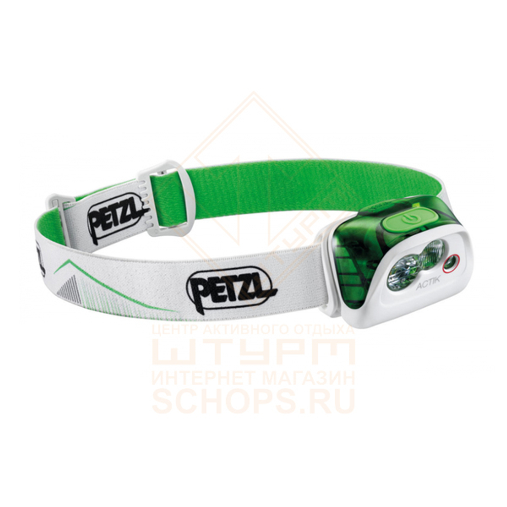 Фонарь налобный PETZL Actik, Green