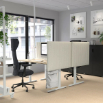 Письменный стол с регулировкой по высоте - IKEA MITTZON/МИТТЗОН ИКЕА, 120х80х62-126 см, белый/под беленый дуб