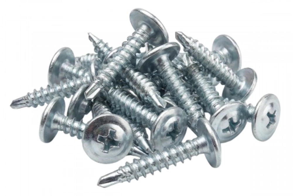 Саморез остроконечный оцинкованный с прессшайбой 4,2х13 1000 шт