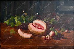 Карлсен Карл. Натюрморт с дыней. Холст, масло. Дания. 1888 г.