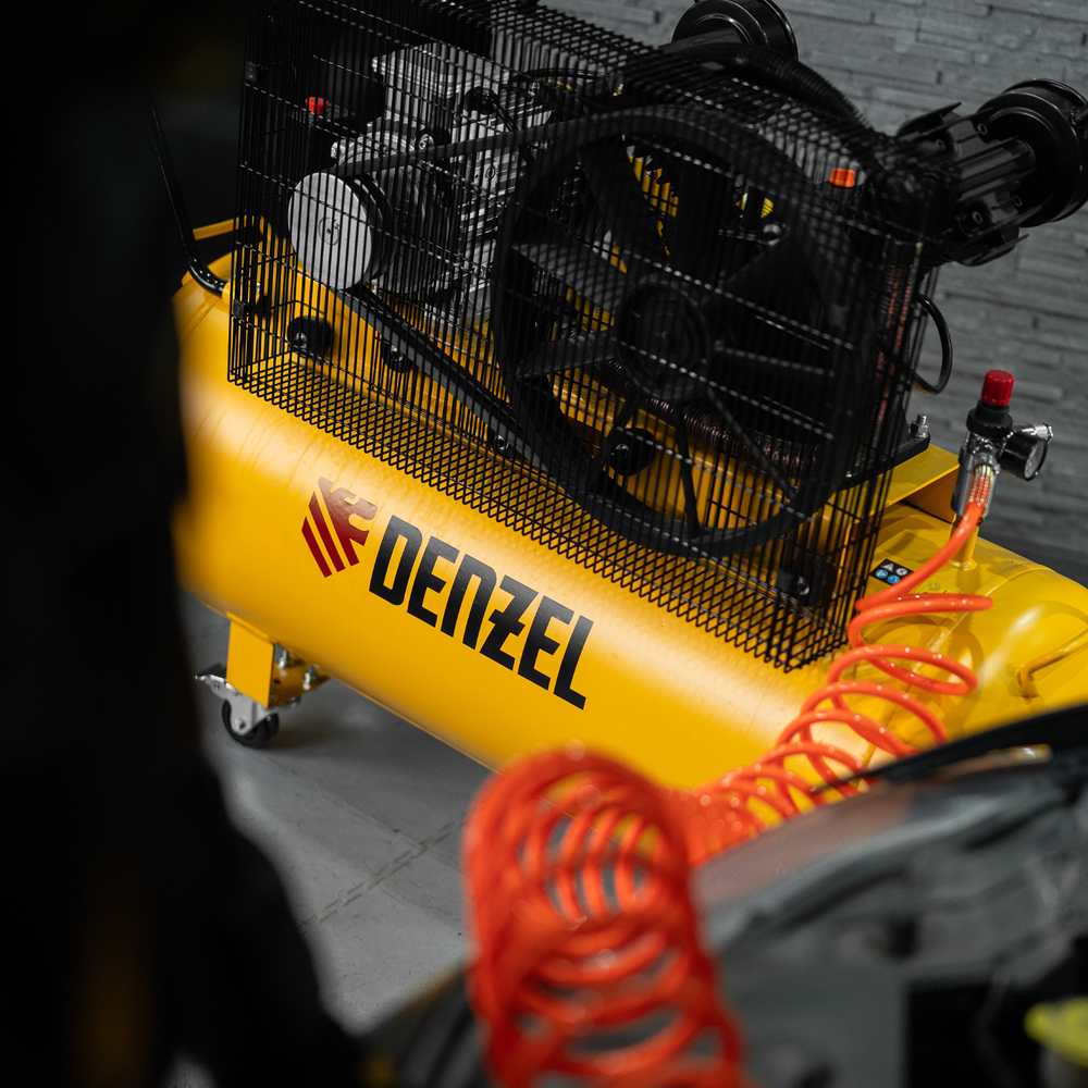 Компрессор воздушный рем. привод BCV 4000-T/200, 4,0 кВт, 200 литров, 690 л/мин Denzel