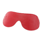 Двусторонняя бело-красная кожаная маска на резинке БДСМ Арсенал 58009