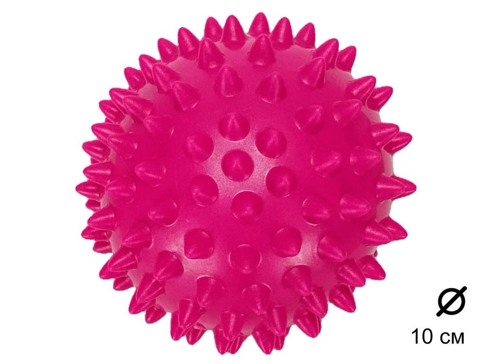 Мяч массажный. Диаметр 10 см. Вес 70 г.  (малиновый)