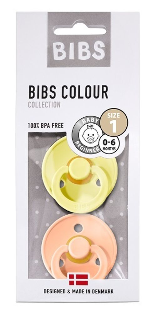 Набор BIBS Colour: Sunshine/Peach Sunset, 0-6 месяцев