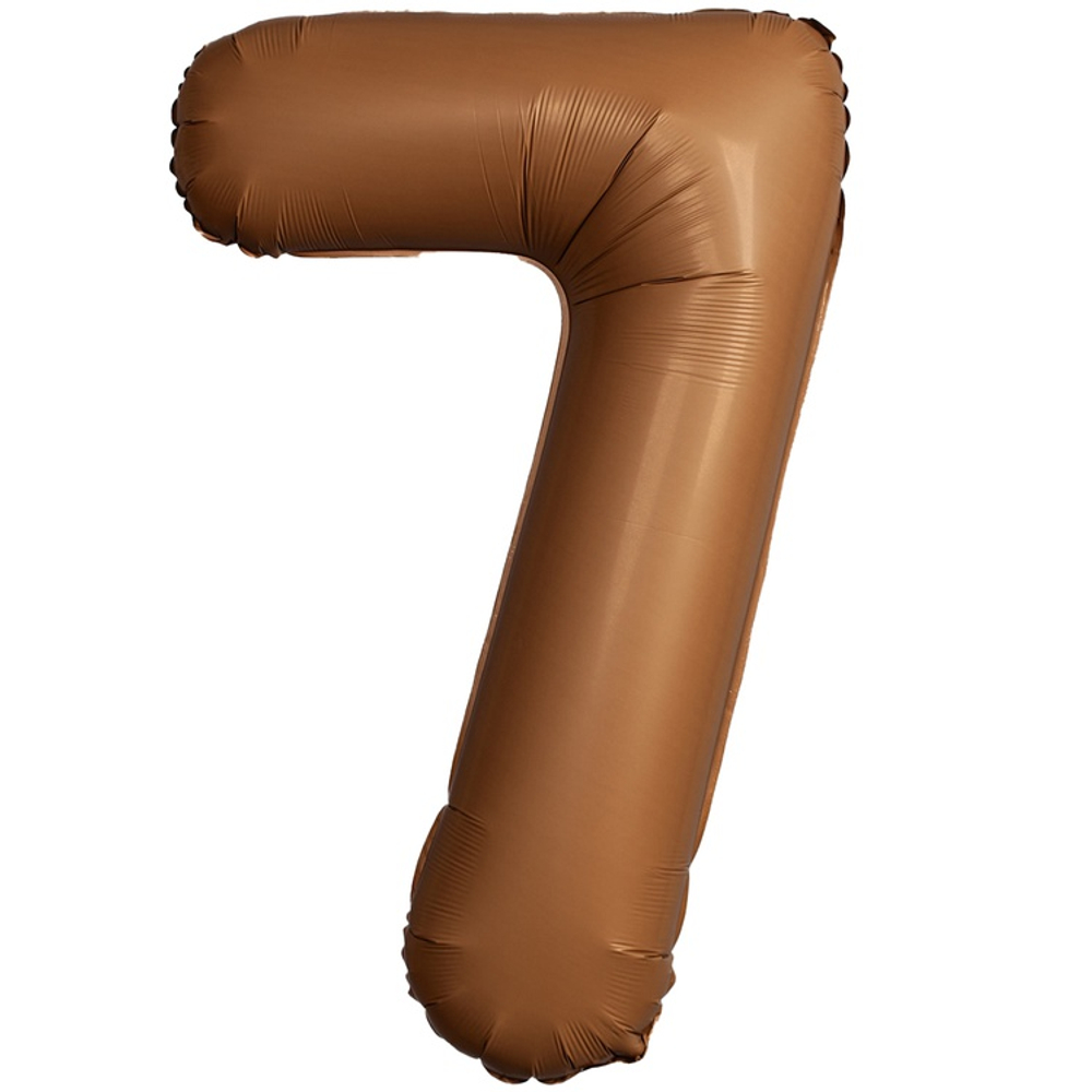 Шар фольгированный Цифра 7 101 см (Коричневый)
