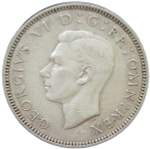 Великобритания 1 шиллинг (shilling) 1946 Шотландский шиллинг - лев, сидящий на короне (VF-XF)
