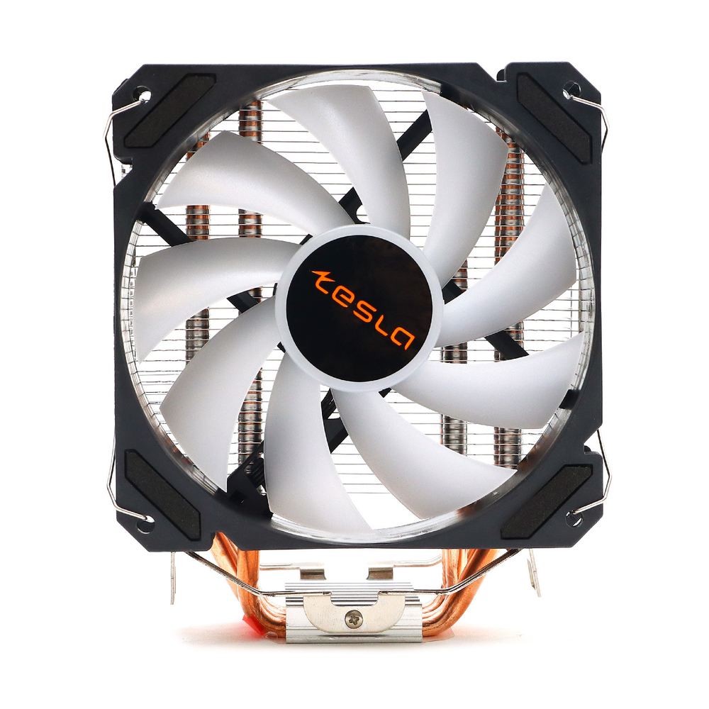 Кулер для процессора TESLA 1000RGB, 1х120мм, 800~1800rpm, 4-pin, Al+Cu, серебристый/RGB, 60CFM, 25дБ, 4-PIPE, TDP 170Вт, INTEL 1700/1200/115x/775/1366, AMD AM5/AM4/AM3(+)/AM2(+)/FM2(+)/FM1/754/940/939 (TSL-1000-RGB)