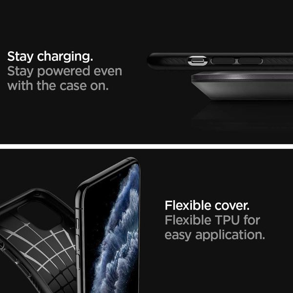 Чехол Spigen Liquid Air (ACS01617) для iPhone 11 Pro Max (Matte Black)