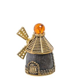 AM-2020 Наперсток «Мельница» (латунь, янтарь)