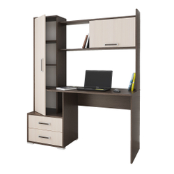 Стол компьютерный Квартет-9, венге/дуб молочный