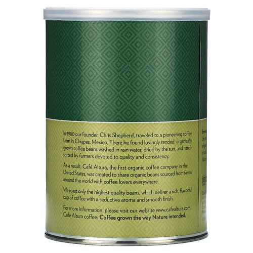 Cafe Altura, Органический кофе, средней обжарки, молотый, обычной обжарки, 340 г (12 унций)