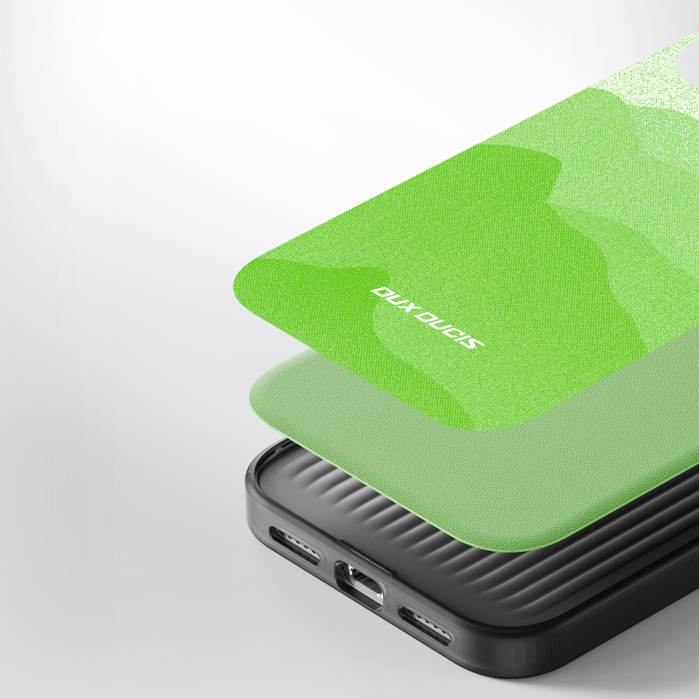 Чехол с MagSafe для смартфона iPhone 17 Pro Max, от Dux Ducis, серия Moro Series Magnetic (дизайнерский рисунок зеленого цвета)