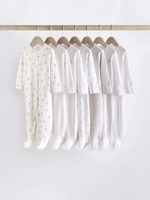 Комбинезон / Cлип для малышей Next K79-484, 7 шт., Белый