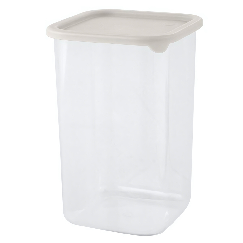 Банка для сыпучих продуктов Sugar&Spice Vanilla квадратная 1,2л, с гибкой крышкой латте