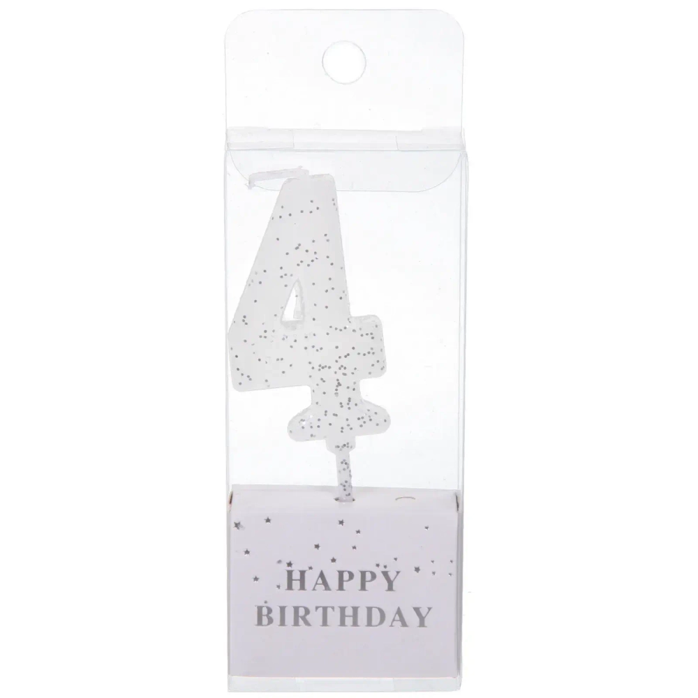 Свеча для торта Цифра Фактура «4» 4,6 см