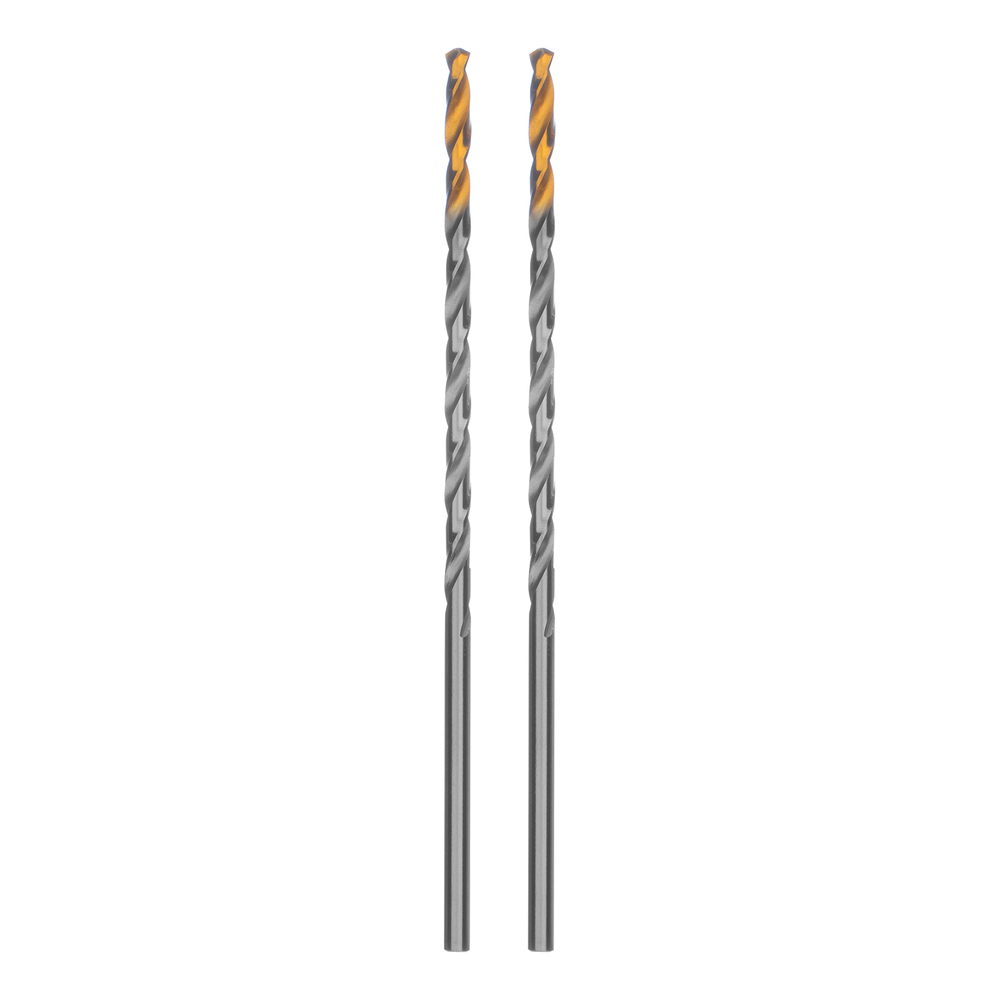 Сверло спиральное по металлу 3,5 х 112 мм, Р6М5, Golden Tip, удлиненное, 2шт. Denzel
