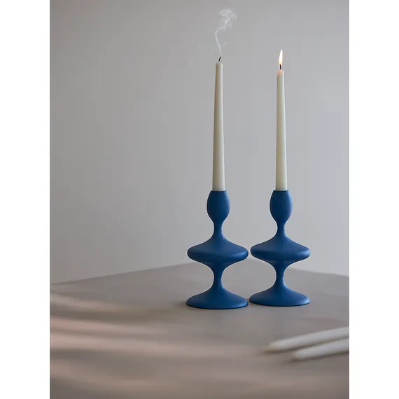 Подсвечник vivlend, 20 см, синий