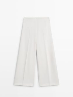 Massimo Dutti Широкие объемные брюки, кремовый