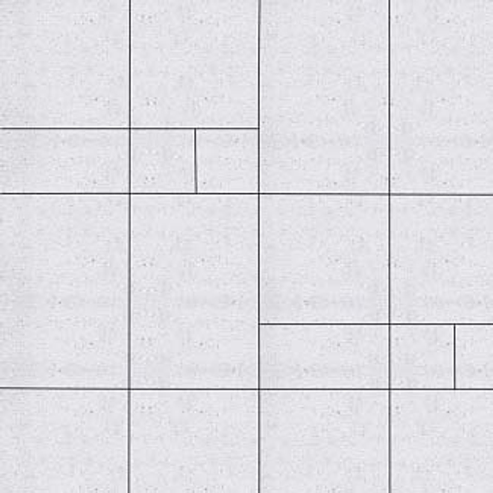 Тротуарная плитка ГРАНДО - Стоунмикс Белый, комплект из 4 видов плит