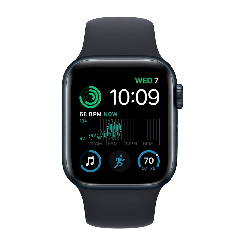 Умные часы Apple Watch SE (2022) GPS, 40mm, Aluminium Case with Sport Band S/M, Midnight (Темная ночь)
