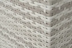 "Лунго" кашпо для цветов большое плетеное из искусственного ротанга, цвет бежевый