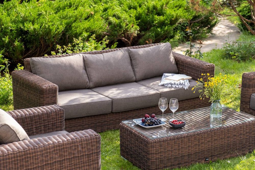 "Боно" лаунж-зона из искусственного ротанга, цвет коричневый