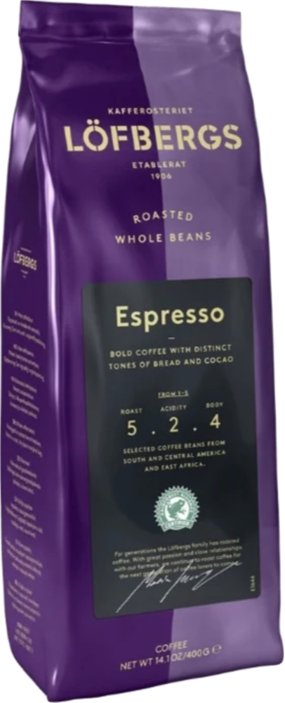 Кофе в зернах Lofbergs Espresso 400 гр 3 шт