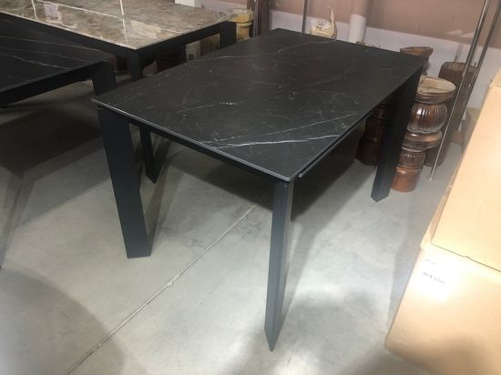 Стол CORNER 120 MATT BLACK MARBLE SOLID CERAMIC/BLACK