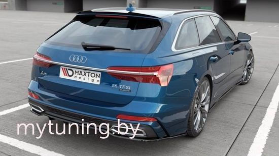 Сплиттер бампера заднего для AUDI A6 C8 Avant S-Line 19-...
