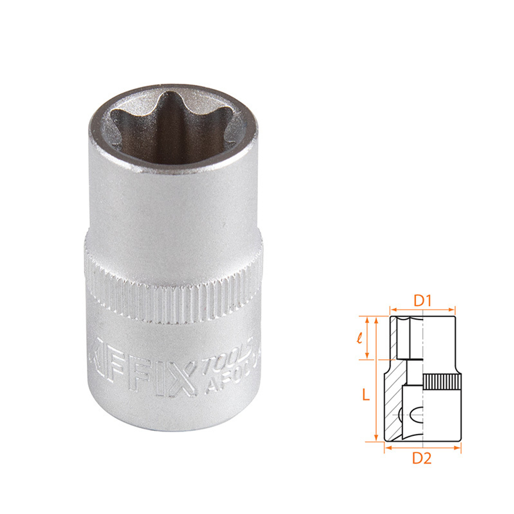 AFFIX (AF00043018) Головка торцевая TORX Е-стандарт 1/2", E18