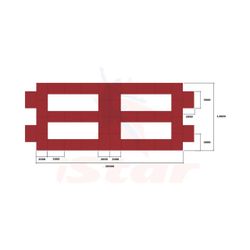 Страховочные маты вокруг четырех батутов