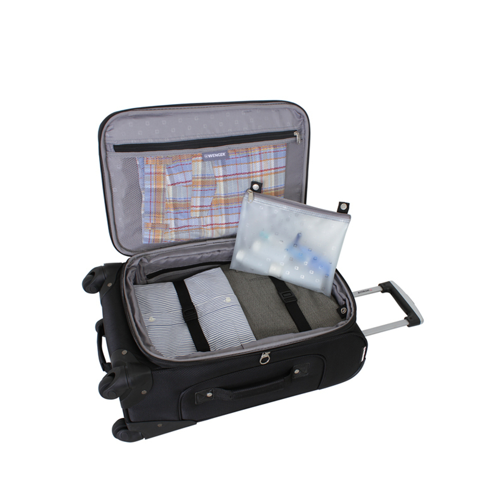 Чемодан Wenger Sion, чёрный, 37x22x60 см, 35 л