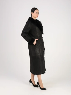 Дубленка зимняя натуральная длинная и теплая