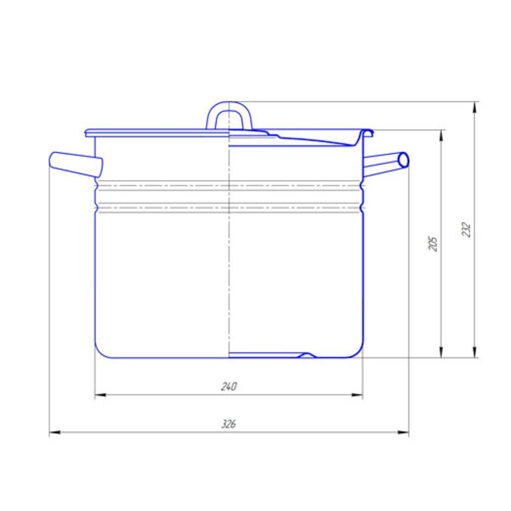 Кастрюля сталь, эмал, 9 л, с крыш, Сиб товары, С1622.38, в асс