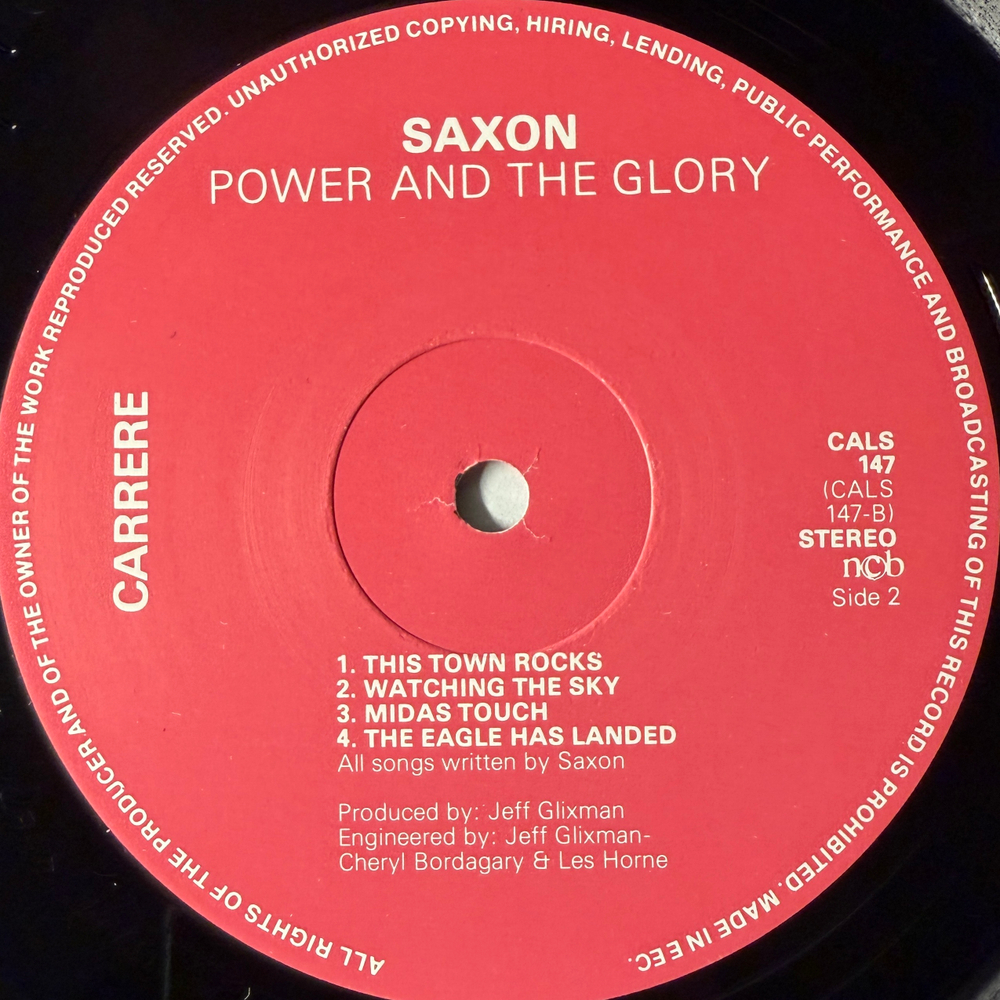 Saxon ‎– Power & The Glory (Скандинавия 1983г.)