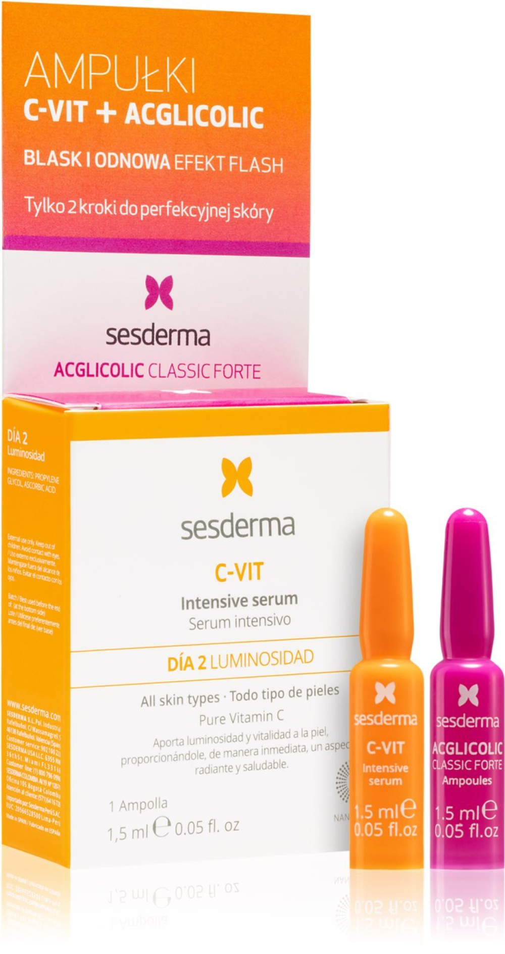 Sesderma C-Vit + Aglicolic Classic Forte - удобная упаковка для женщин /   / GTIN 8429979446831