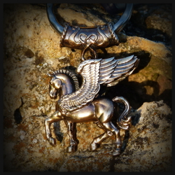 Брелок для ключей "Пегас" , бронза