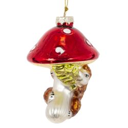 GAEM Украшение новогоднее "Гриб и ёж", L6,5 W6 H11 см