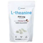 Micro Ingredients, L-теанин, 400 капсул (200 мг в 1 капсуле)
