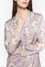 Блуза из натурального шелка с цветами