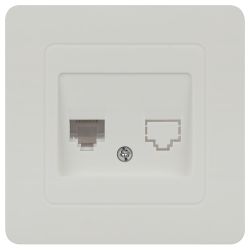 Розетка Intro Style 7-303-01 информационная RJ45, СУ, белый