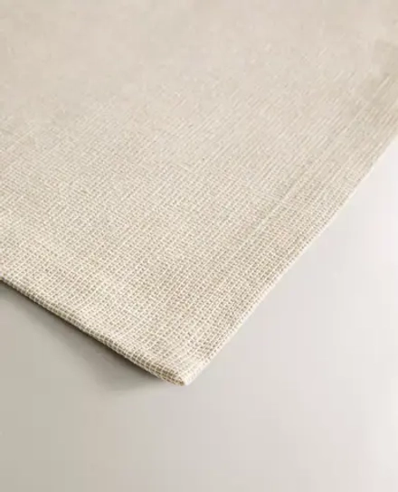ZARA HOME ХЛОПКОВАЯ САЛФЕТКА В КЛЕТКУ, ЭКРЮ