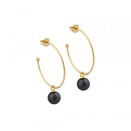 Серьги классические Possebon Graphite Pearl A0063.3 BW/G